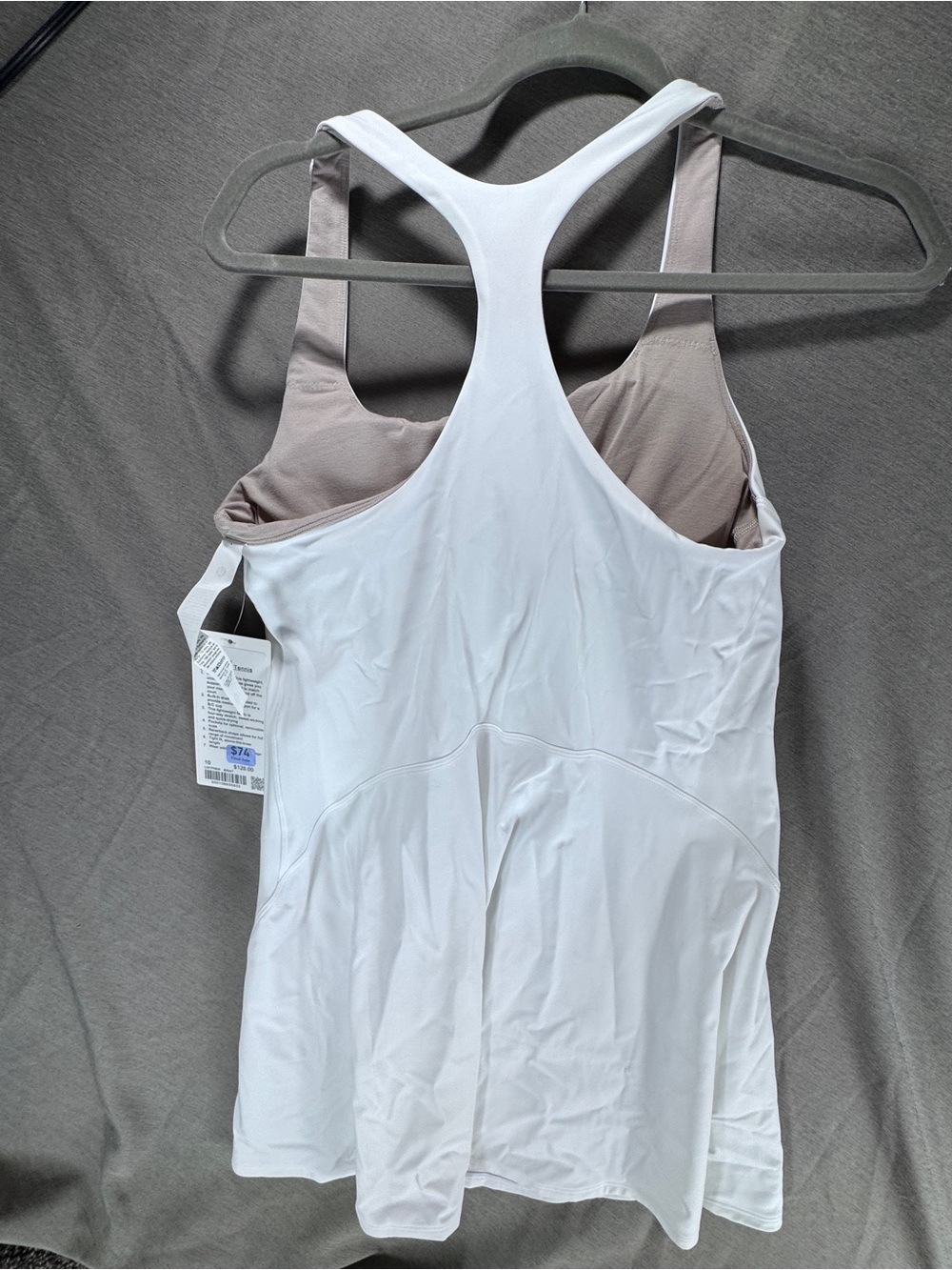 NWT Lululemon Lightweight Tennis Dress White Size 10 Built-In Bra